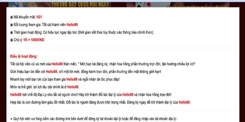 Những lưu ý quan trọng để bạn nhận khuyến mãi Hello88 dễ dàng từ nhà cái